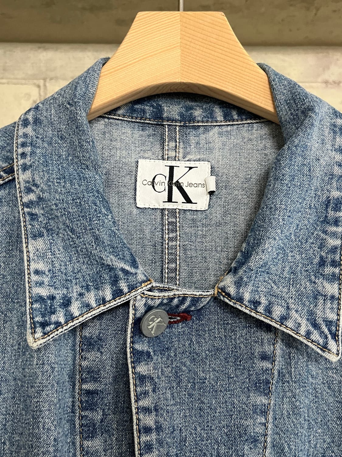 90s USA CALVIN KLEIN DENIM CHORE COAT 상품이미지5