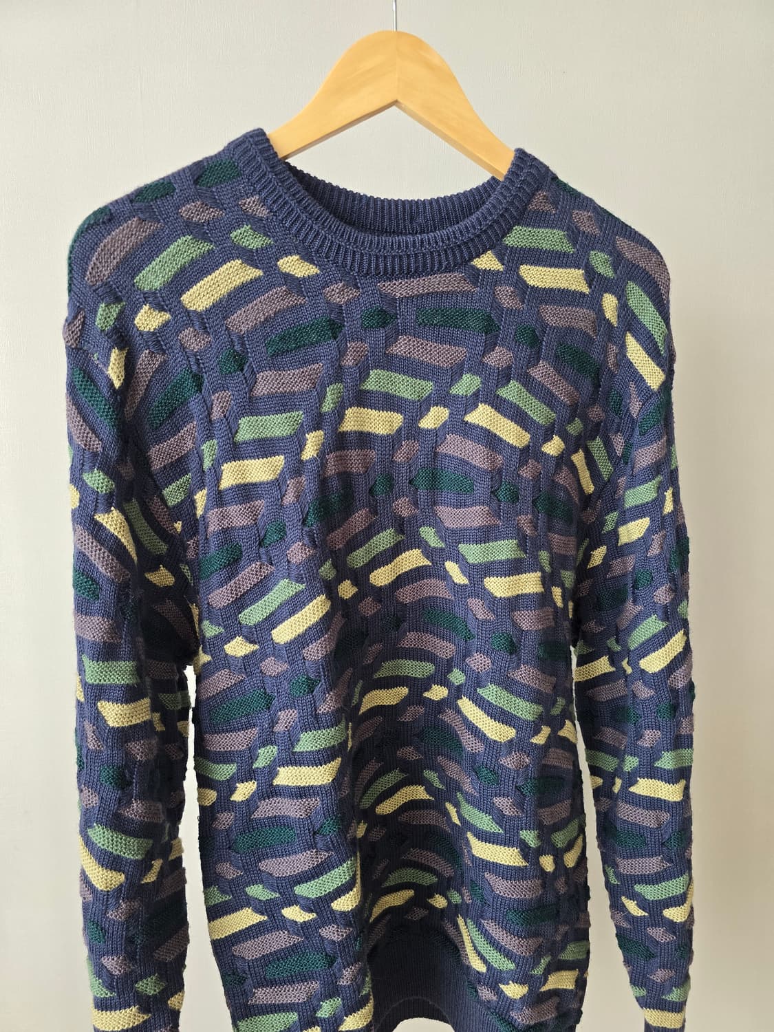 이태리무드 입체패턴 코튼혼방 니트 상품이미지2