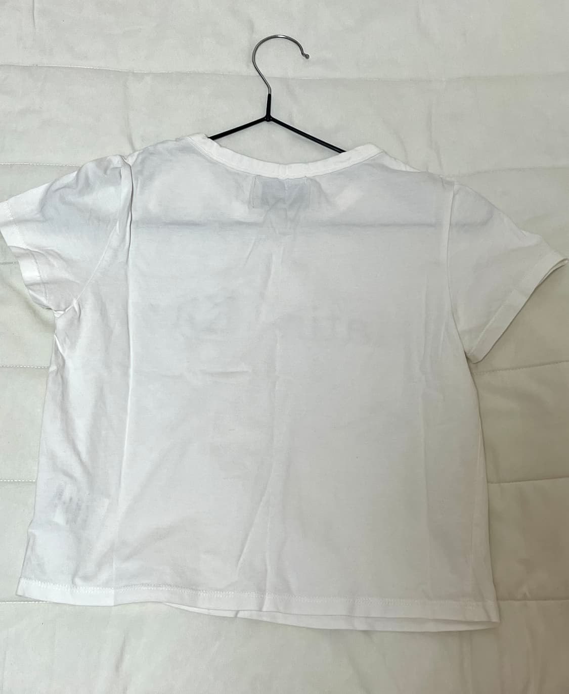 마뗑킴 로고 크롭탑 화이트 상품이미지2