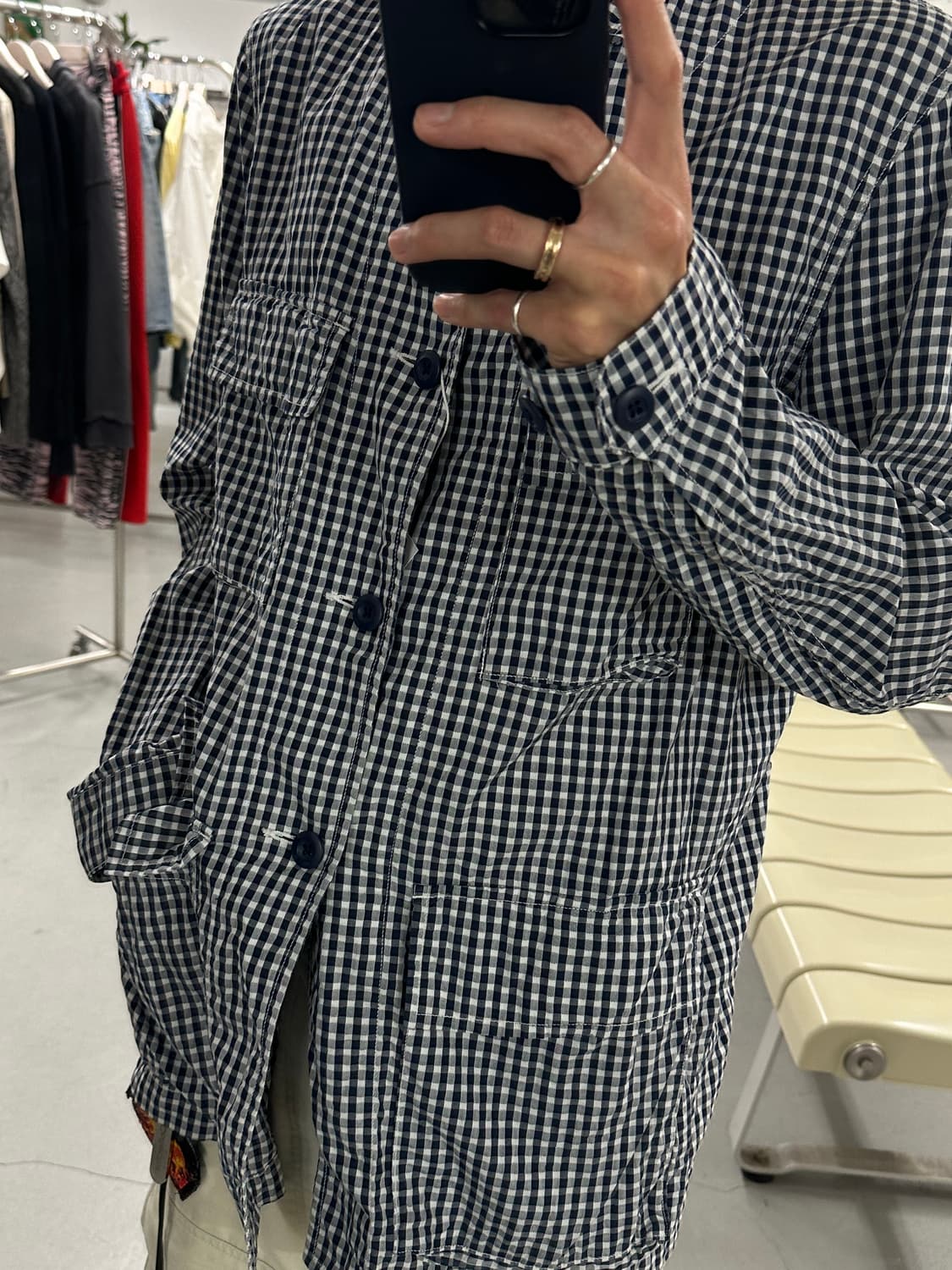 UNIVERSAL PRODUCTS Gingham Shirt Jacket 상품이미지4