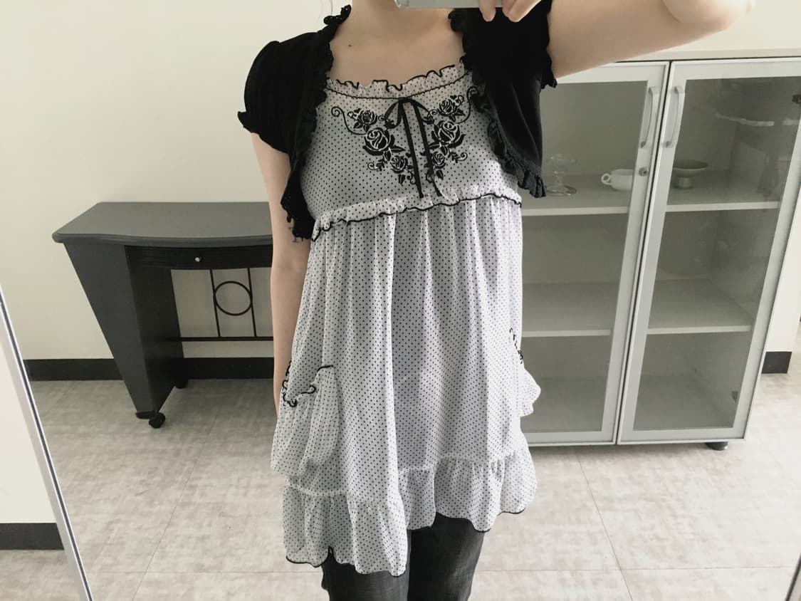 dot embroidery dress 상품이미지1