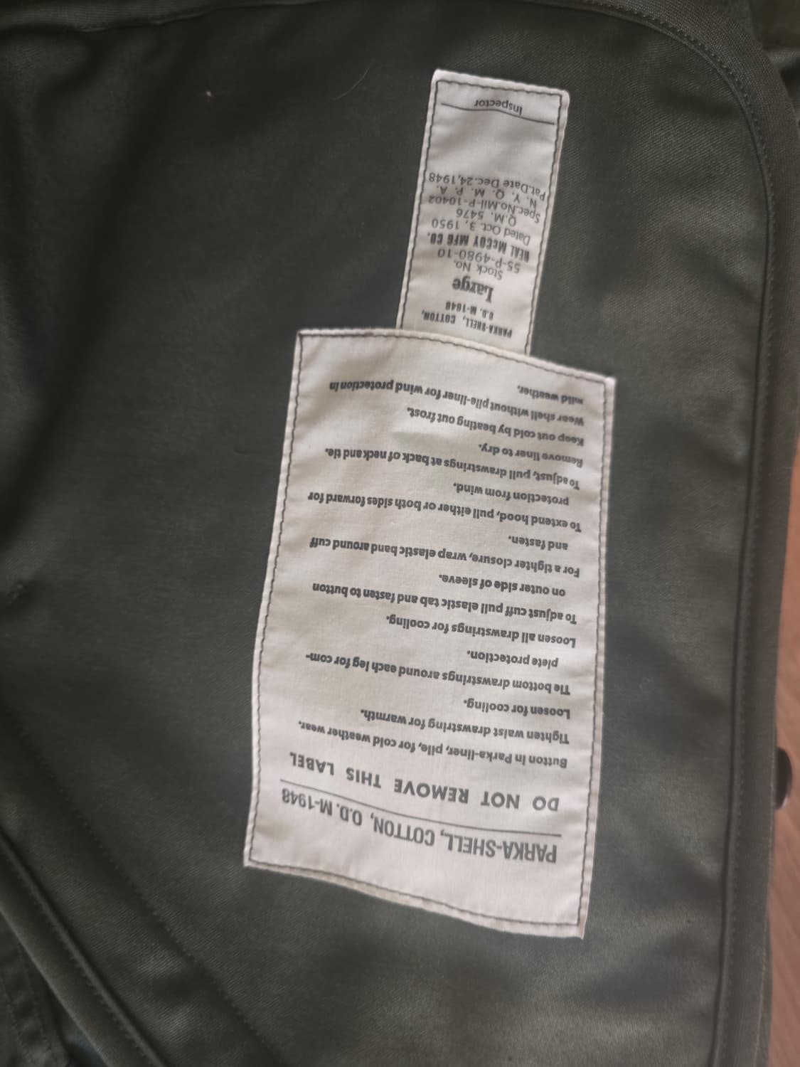 리얼맥코이 m65 피쉬테일 판매합니다 상품이미지7