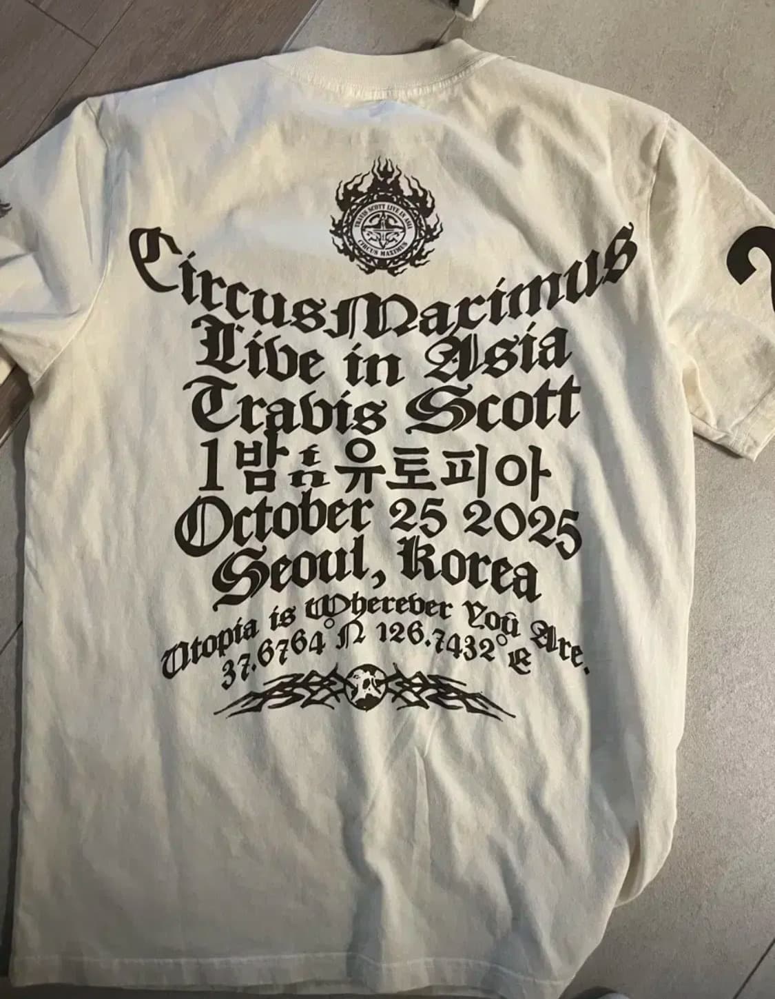 새상품)트래비스 스캇 md 머천 내한 티셔츠 상품이미지3