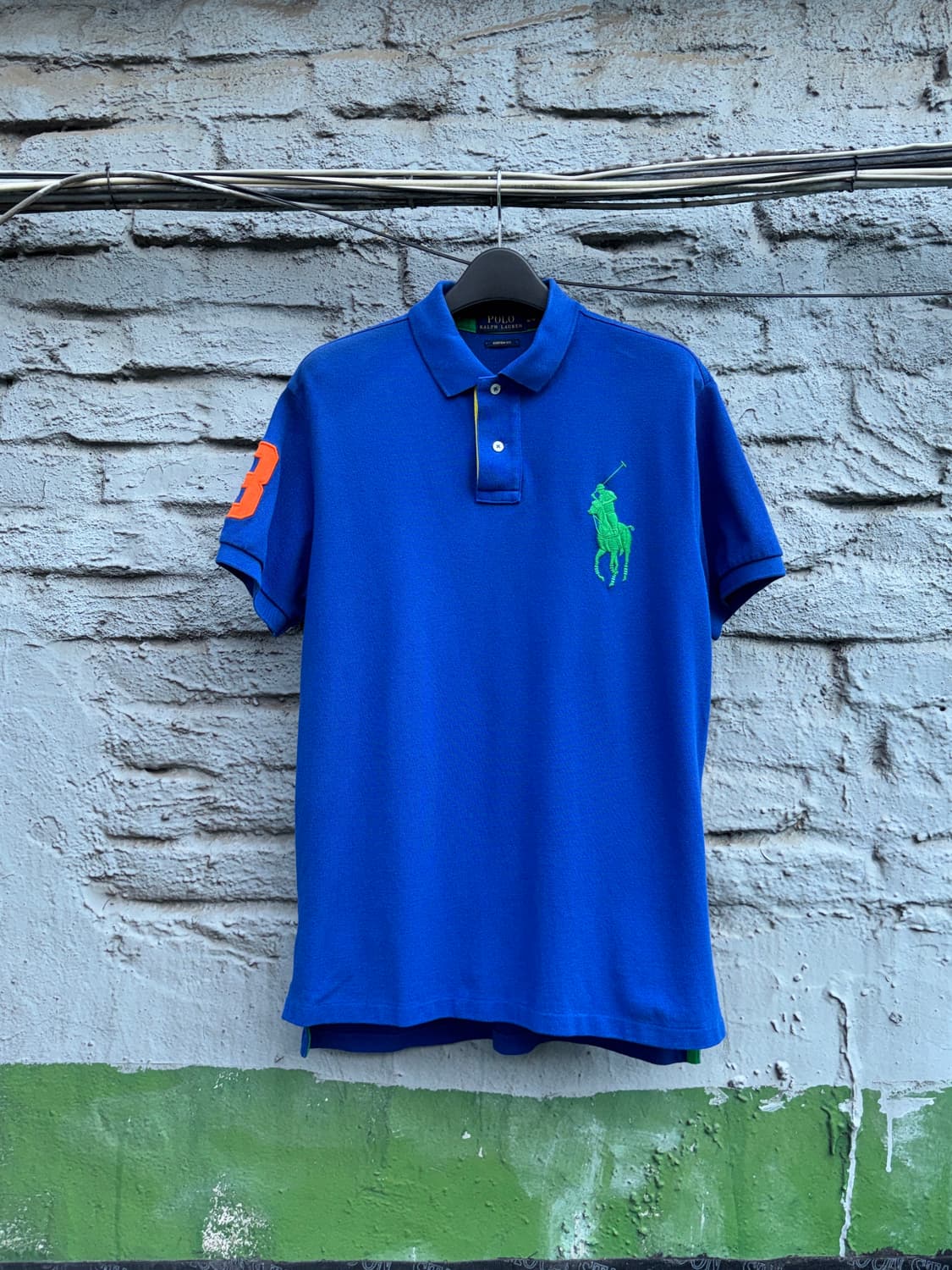POLO 폴로 블루 그린 빅포니 반팔 카라티(m) 상품이미지1