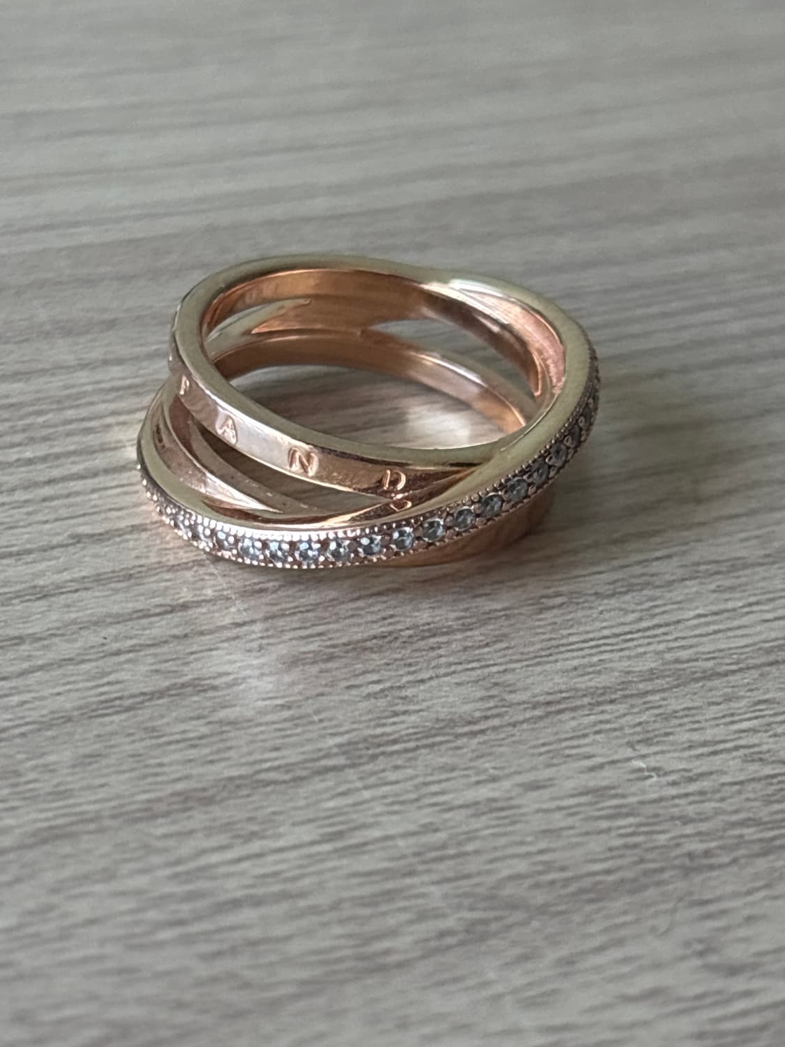 판도라 크로스오버 파베 트리플 로즈골드 반지 54호 상품이미지2