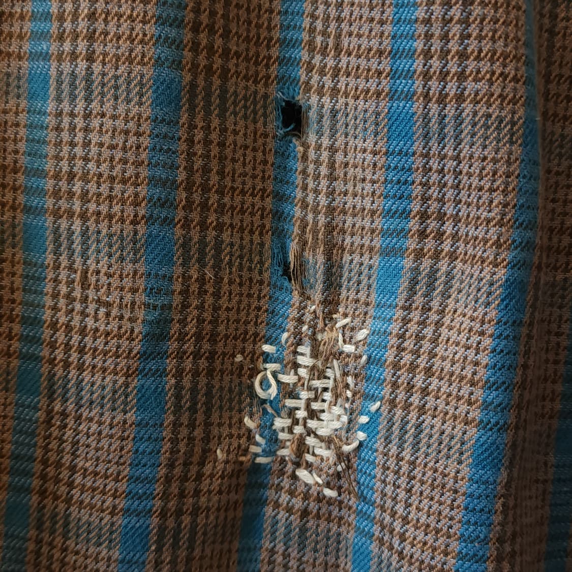 60s 프랑스 워크셔츠 가드너 빈티지 셔츠 그레이 민트 롱 튜닉 셔츠 m 상품이미지9