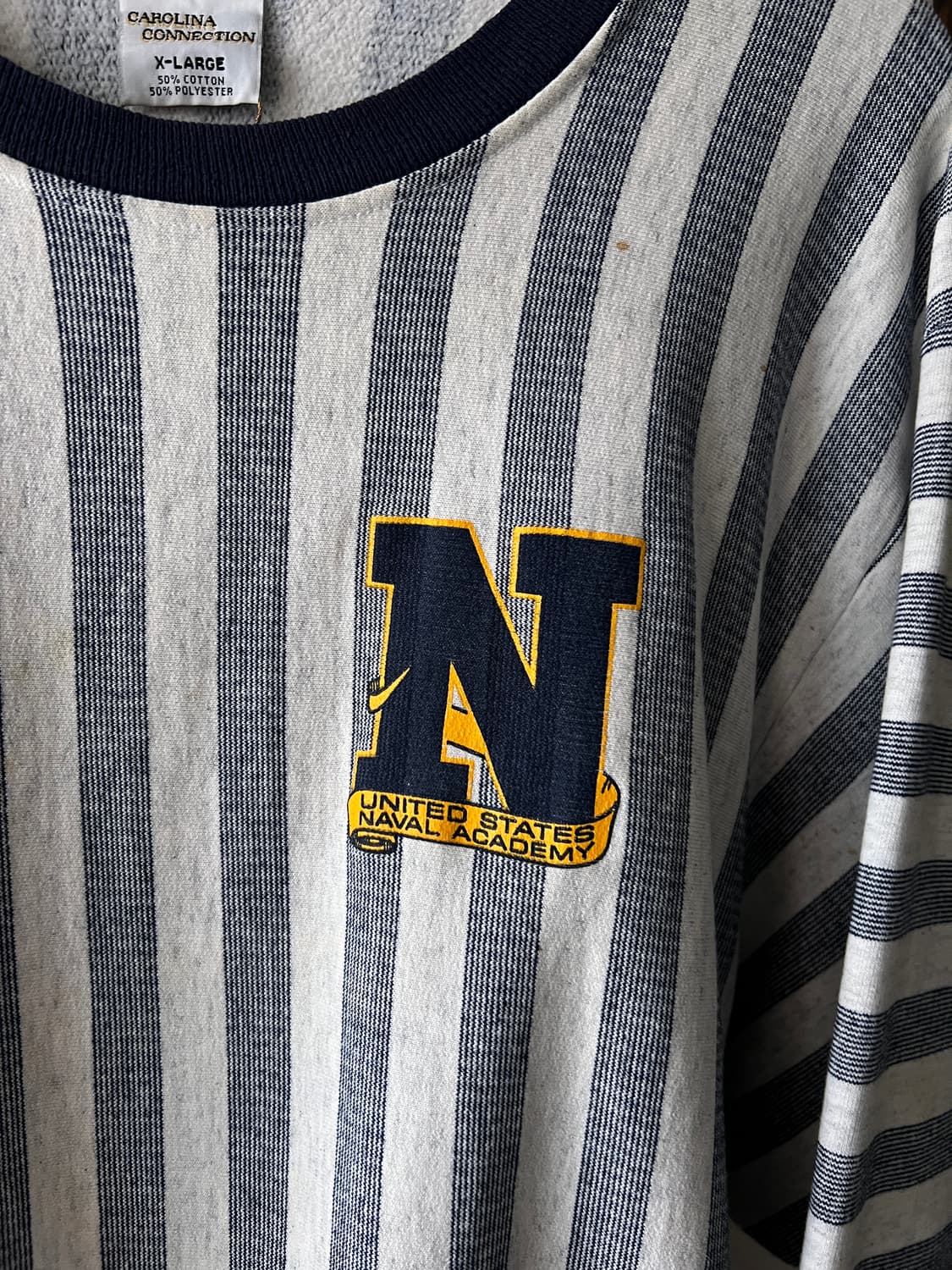 [XL]90's Made in USA NAVAL 아카데미 스웻셔츠 상품이미지3