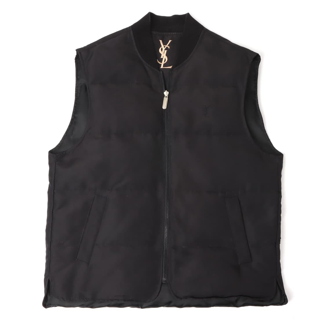 입생로랑 ysl 로고 블랙 덕다운 베스트 상품이미지1