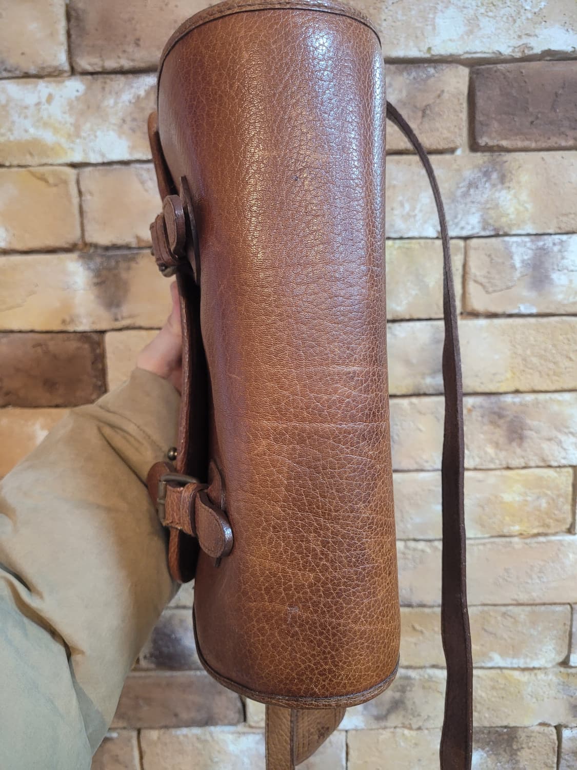 폴로 랄프로렌 빈티지 레더 크로스백 브라운 상품이미지6