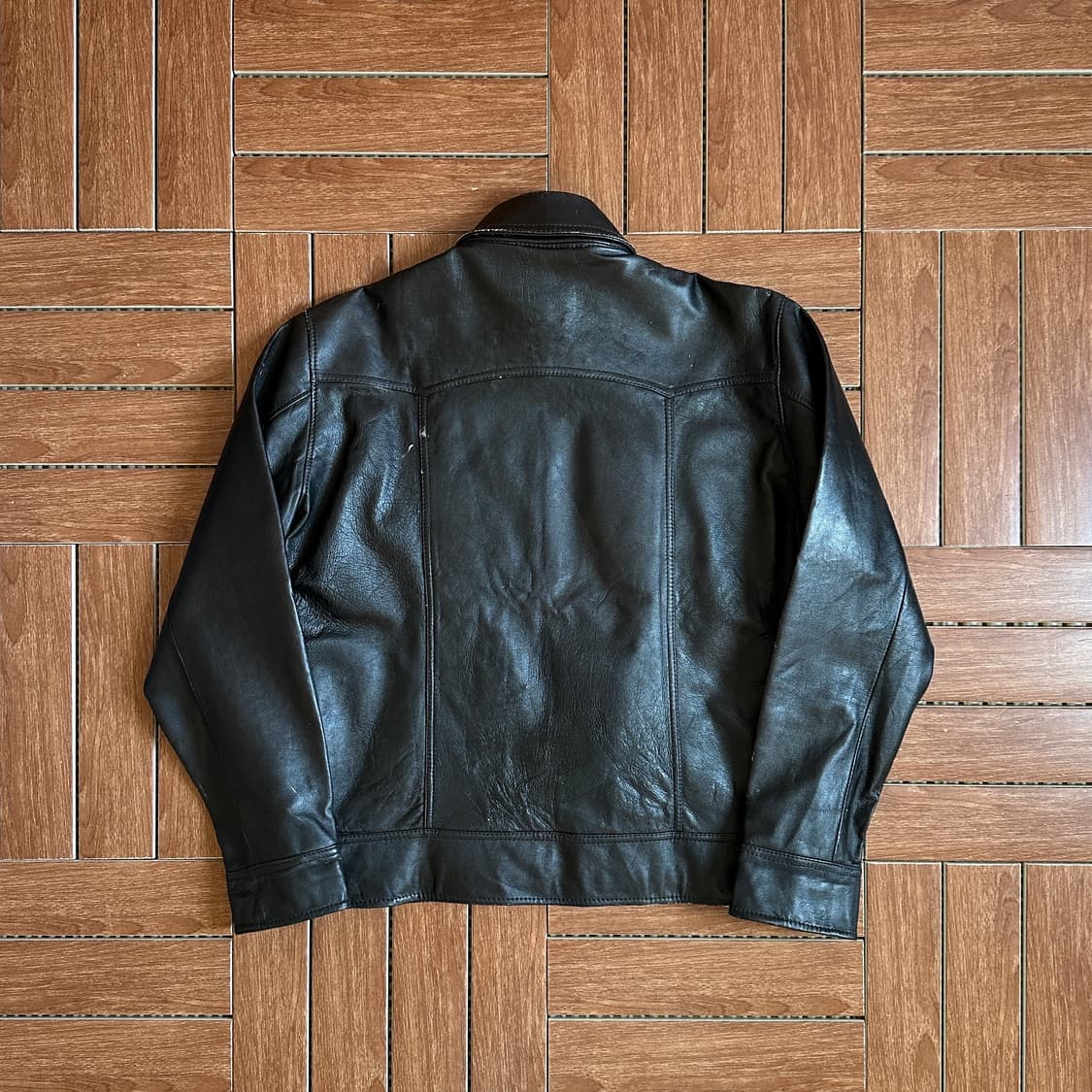 80-90’s Vintage genuine leather jacket 상품이미지2