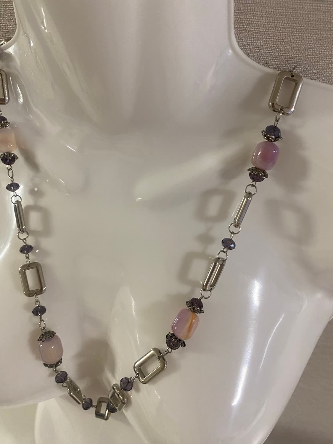 오팔 글라스 빈티지 네크리스 상품이미지6