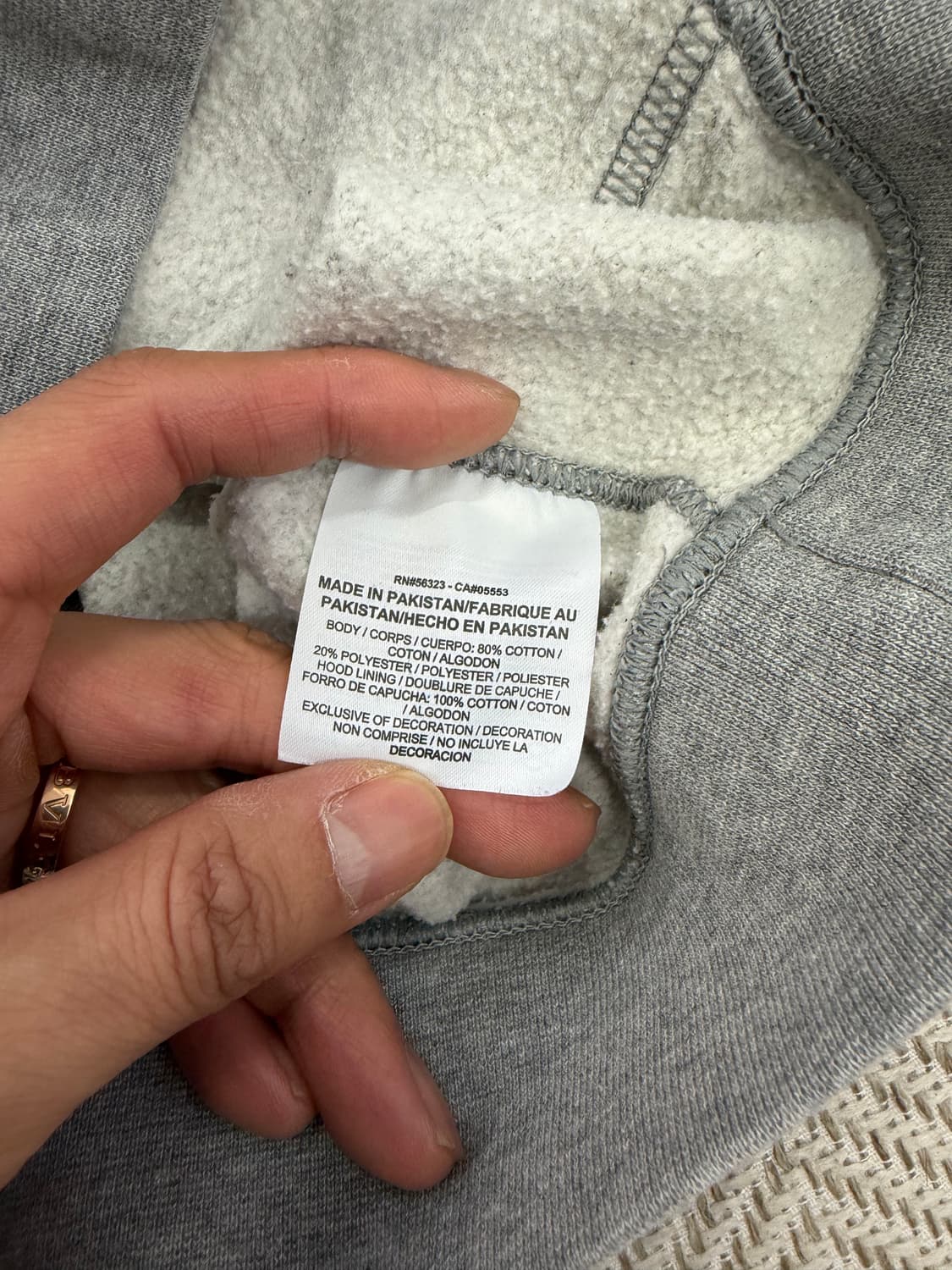 정품) 나이키 회색 후드티 M 상품이미지6