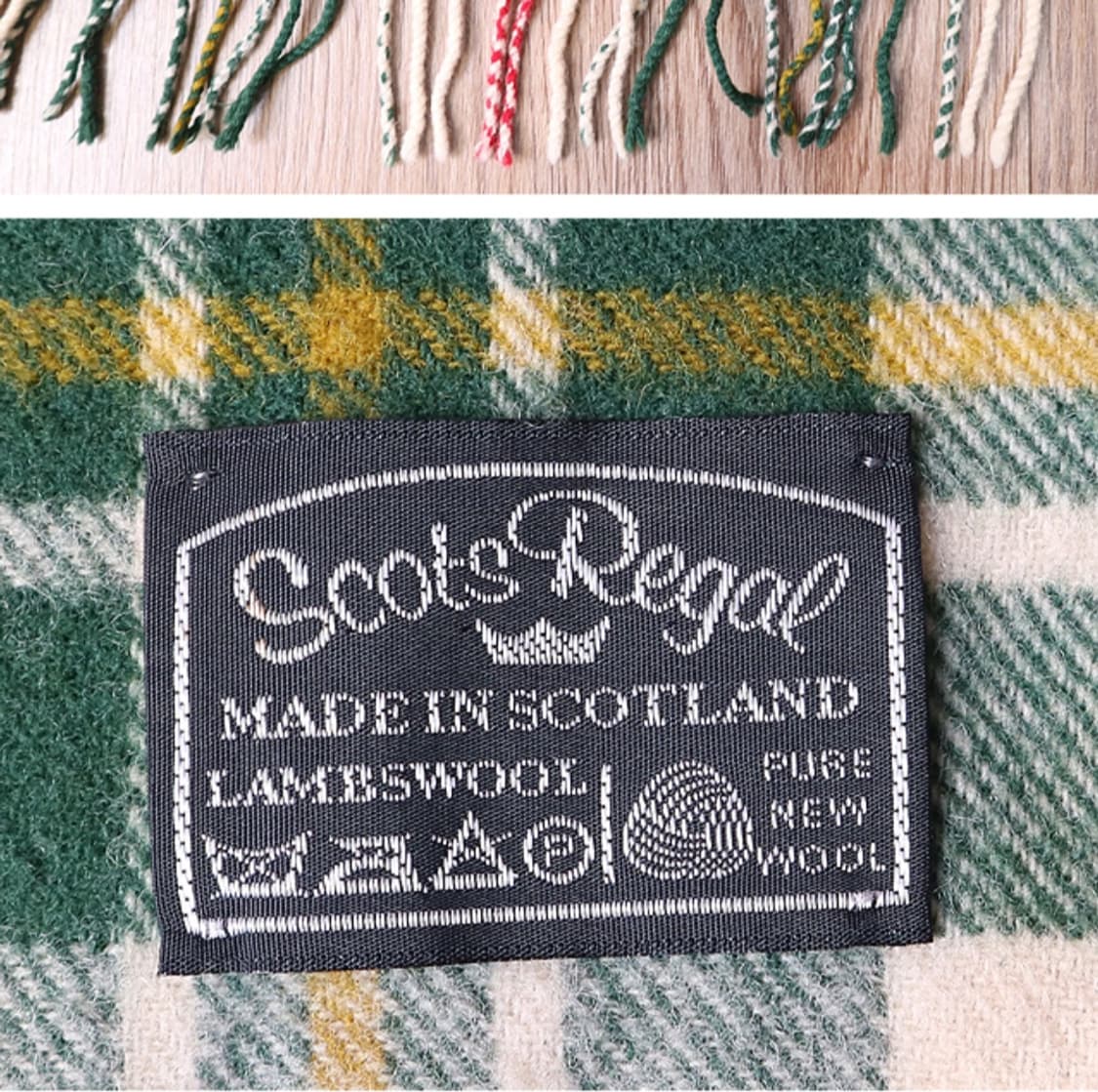 스코틀랜드 메이드 scots regal 울100% 빈티지 체크 머플러   상품이미지5