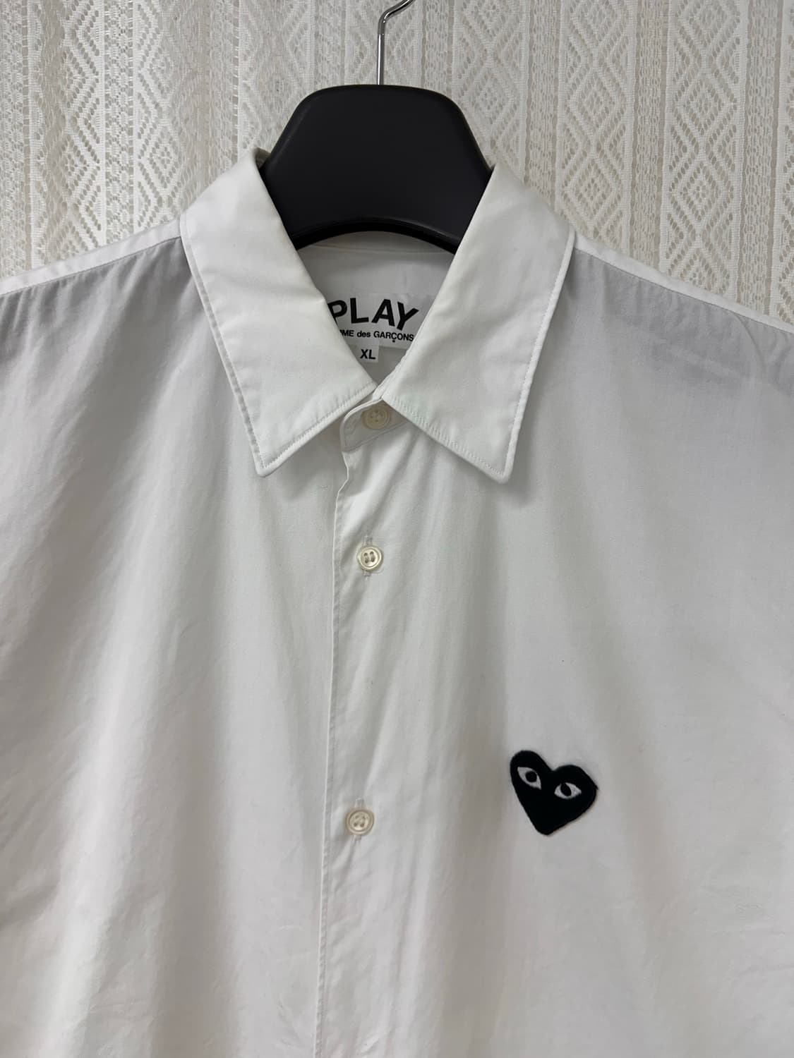 (XL)꼼데가르송 블랙와펜 화이트 셔츠 상품이미지2