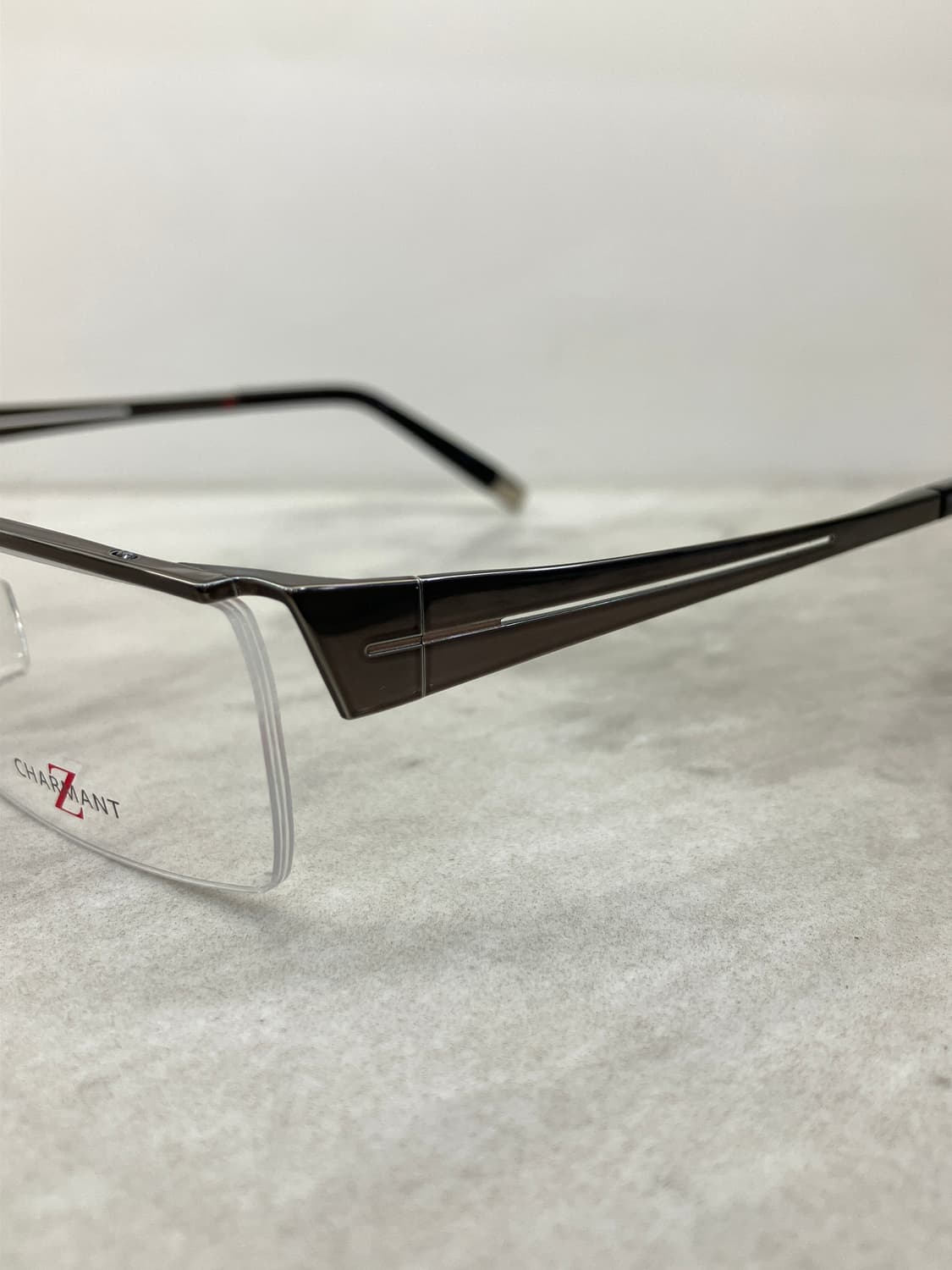 B48 샤르망 CHARMANT Z티타늄 건메탈 스퀘어 반무테 안경 상품이미지7
