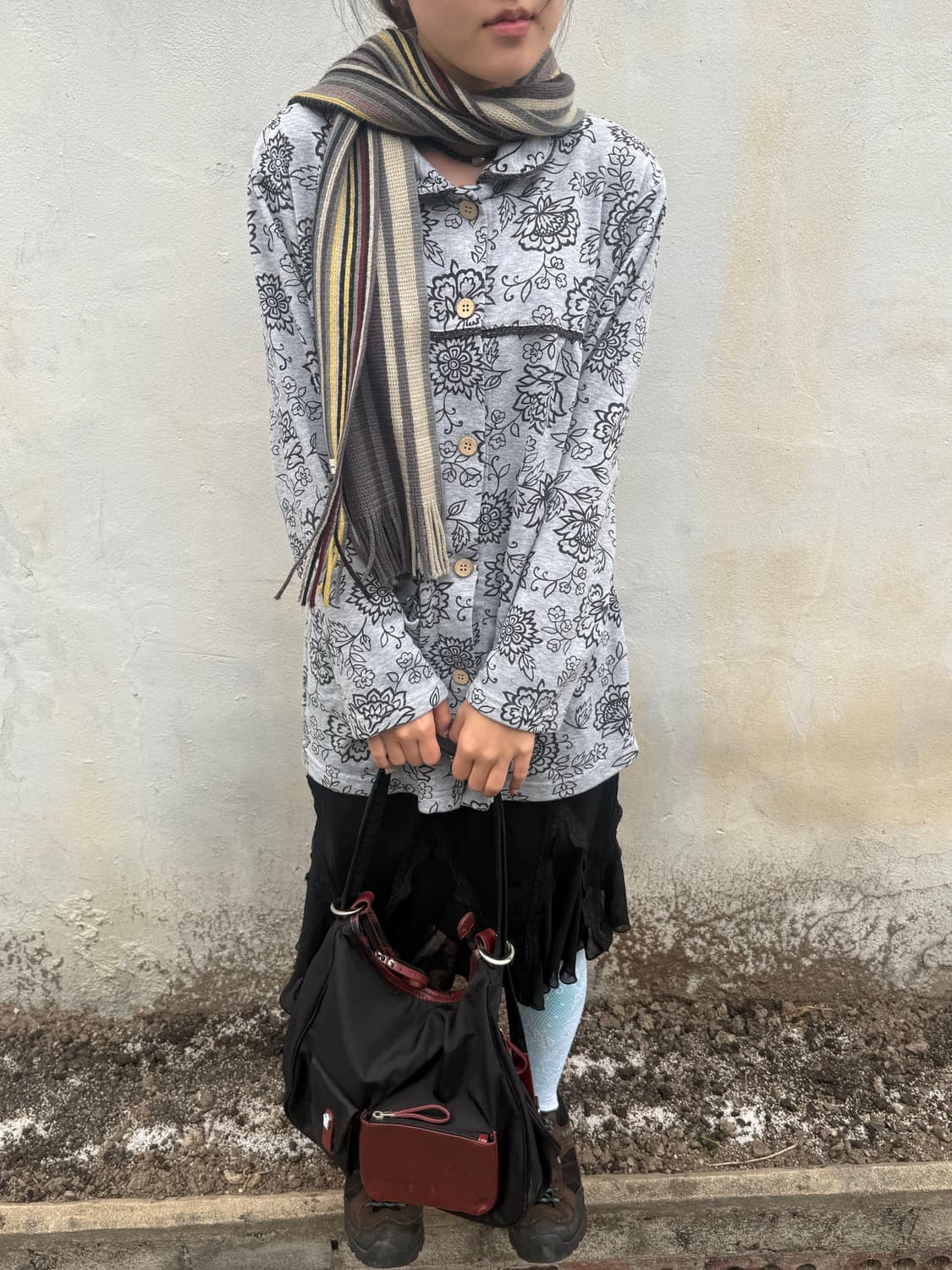 빈티지 플라워패턴 포켓 버클 자켓 상품이미지5