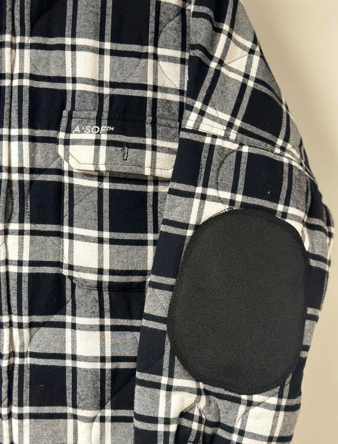 A-SOF 체크 퀼팅 셔츠 자켓 상품이미지2