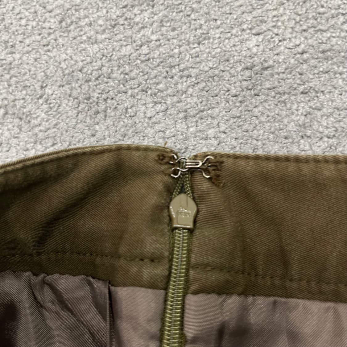 M 헤지스 코튼 카키 스커트 상품이미지4