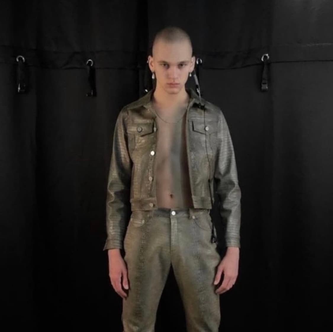 604서비스 파이톤 레더 자켓 s 상품이미지1