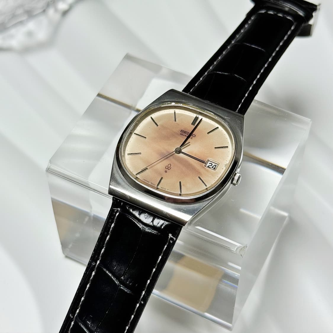80's90's 세이코 빈티지 쿼츠 드레스 데이트 시계 상품이미지6
