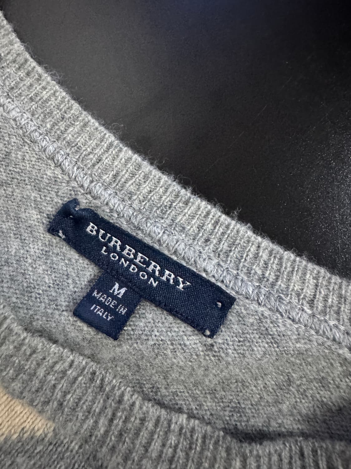 여성 버버리 런던 귀여운 아가일 반팔 니트 S ~ M 상품이미지3