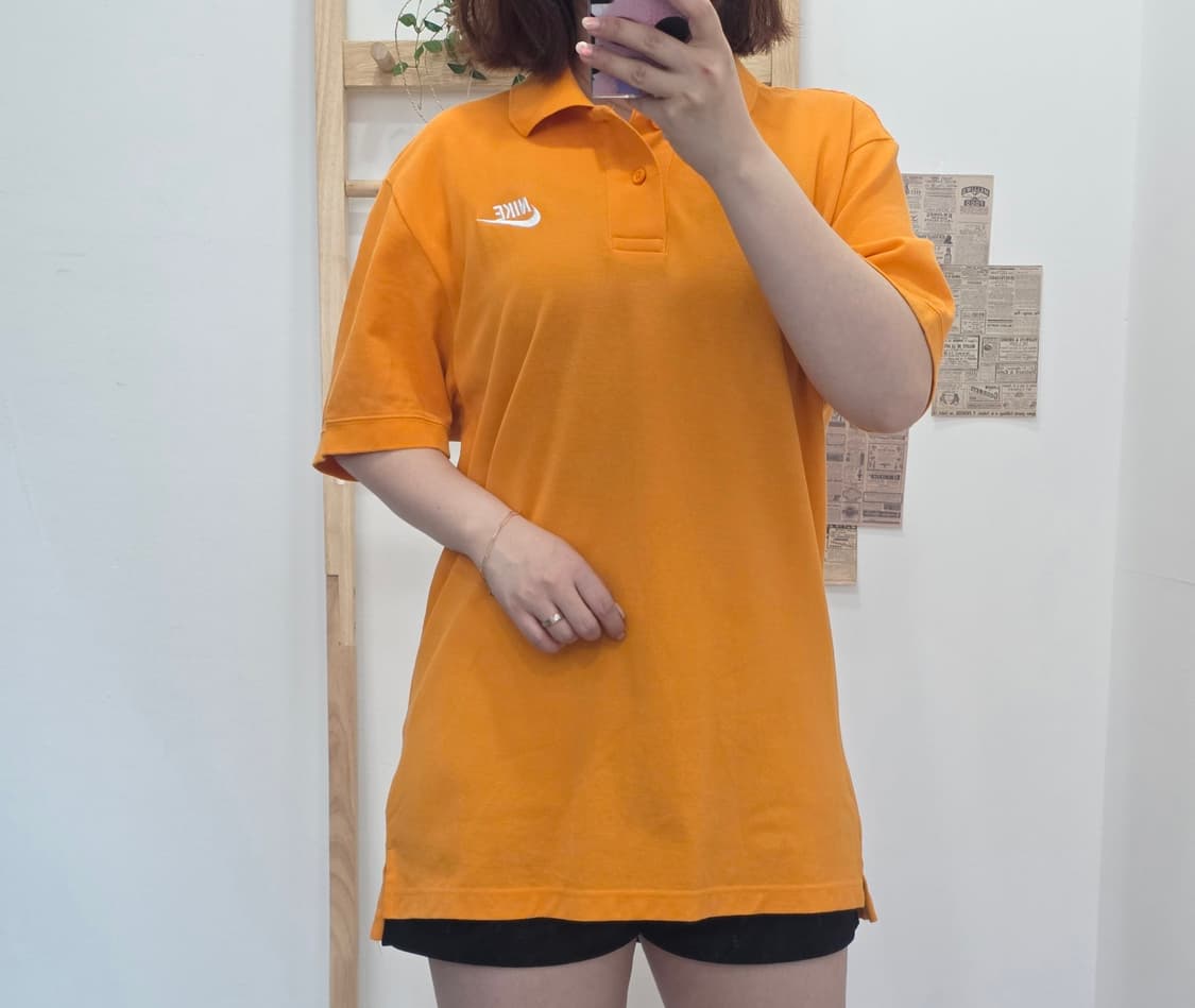 [프립]L/나이키 오렌지색  반팔 카라티 상품이미지1