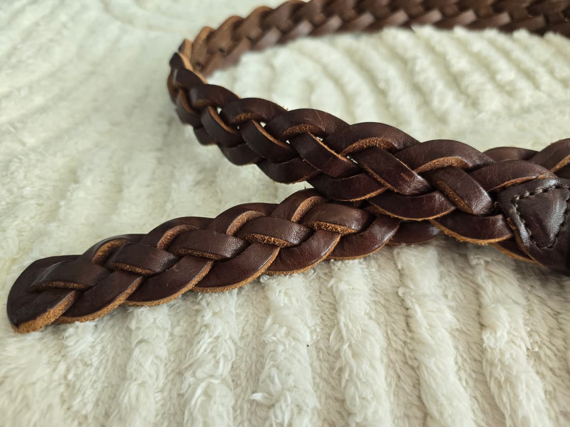 ANGLO 에이징 브레이드 레더 벨트(made in England) 상품이미지7