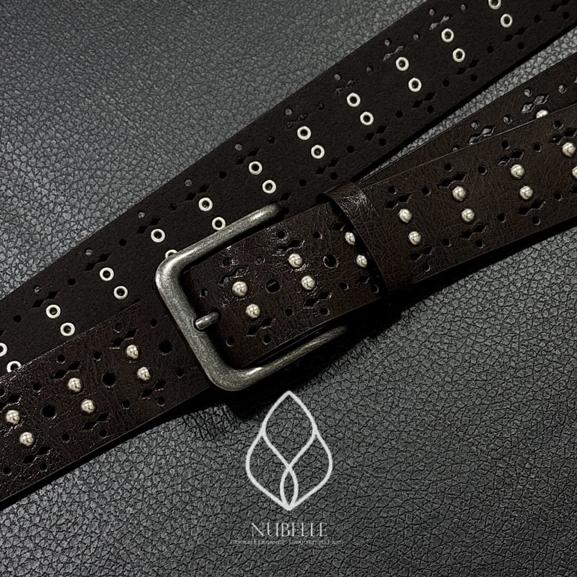 🌗 Ethnic punched belt / 에스닉 펀칭 스터드 벨트 상품이미지5