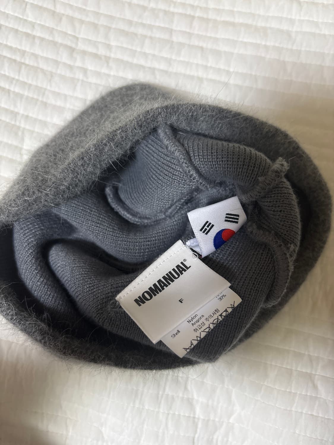 노매뉴얼 NM HAIRY BEANIE - CHARCOAL 상품이미지3