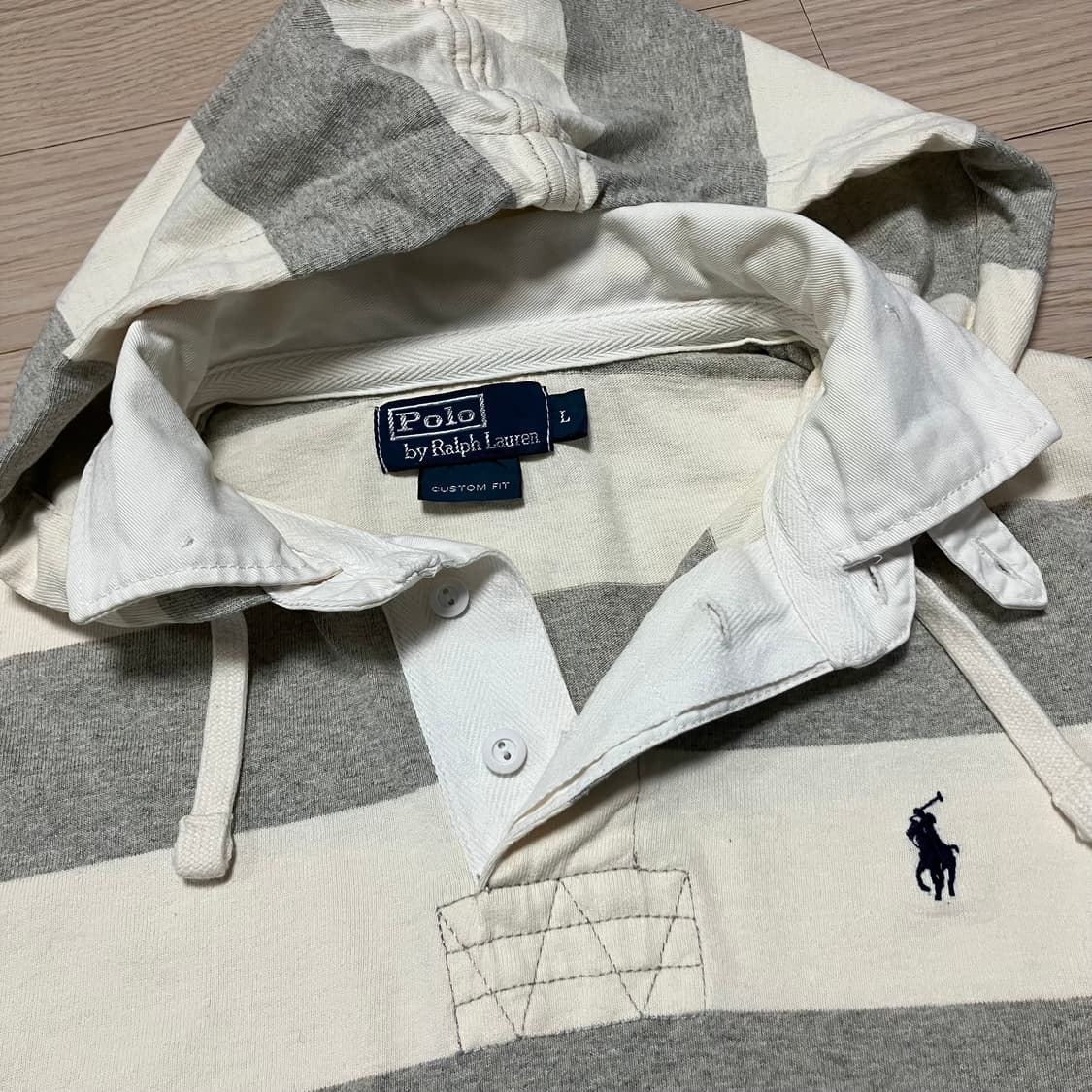 폴로 랄프로렌 스트라이프 럭비 후드티 상품이미지4