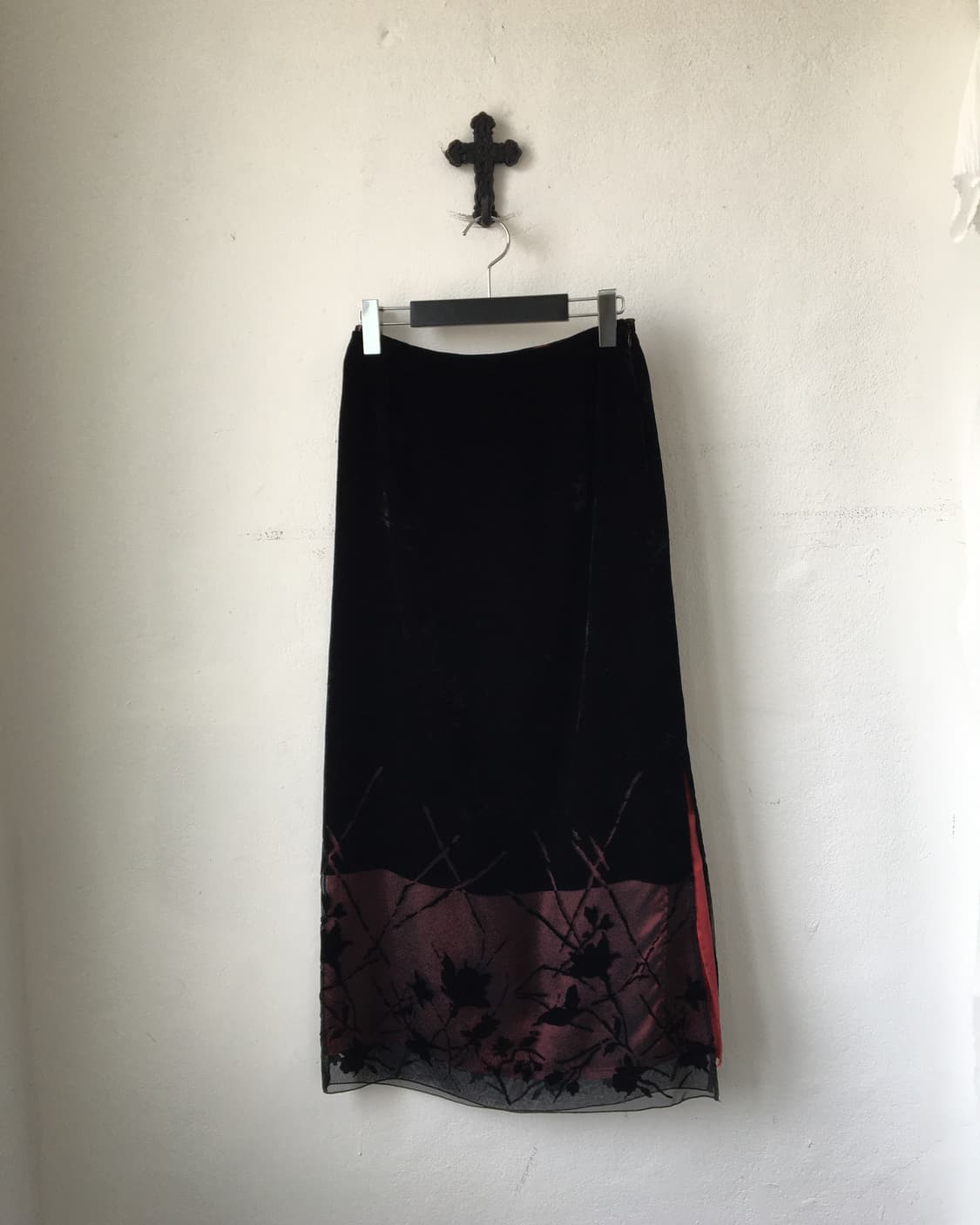 Oriental mood velvet long skirt 상품이미지1
