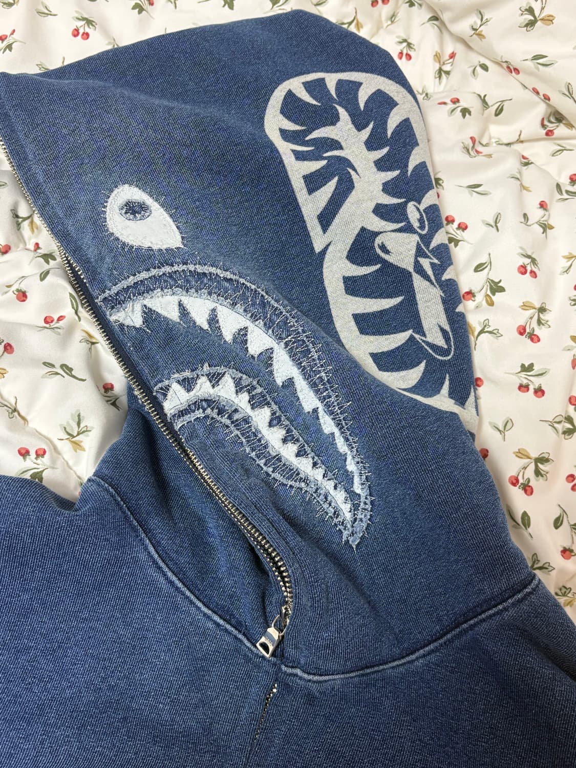 베이프 인디고 샤크 풀집 후드 W s사이즈 상품이미지7