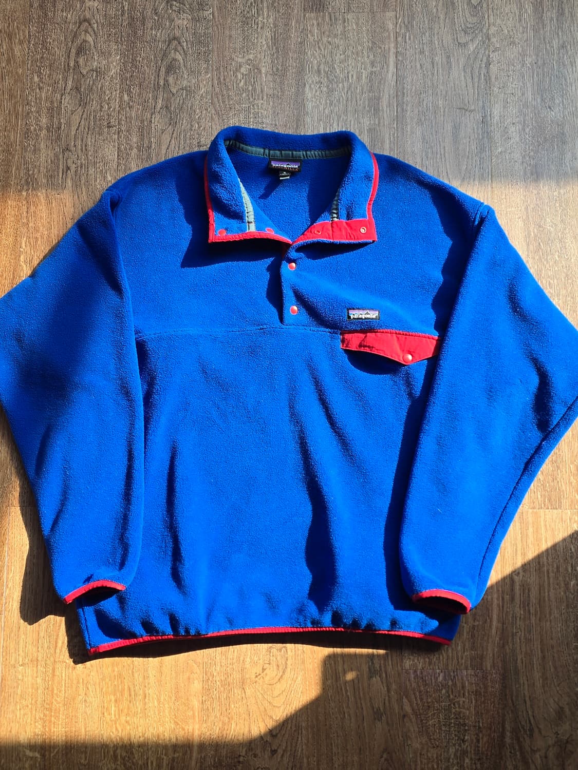 파타고니아 신칠라 블루 레드 XL 라이트웨이트 상품이미지2