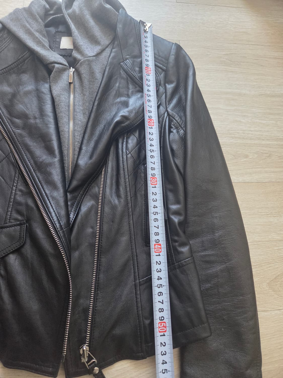JIGOTT 후드 양가죽 자켓 S-M 사이즈 상품이미지8