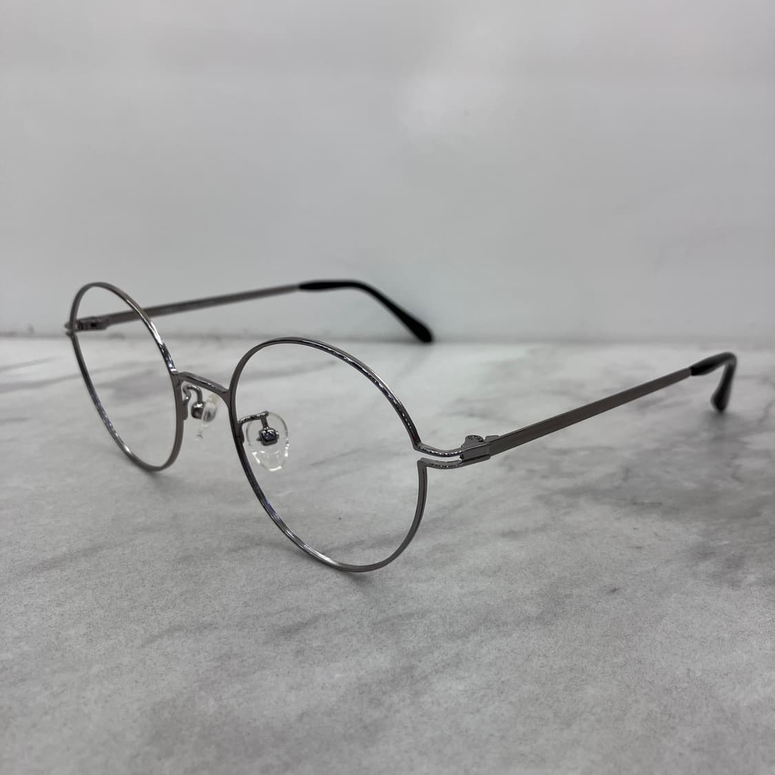 C49 PBL 실버 라운드 역산각 메탈테 안경(Kids) 상품이미지7