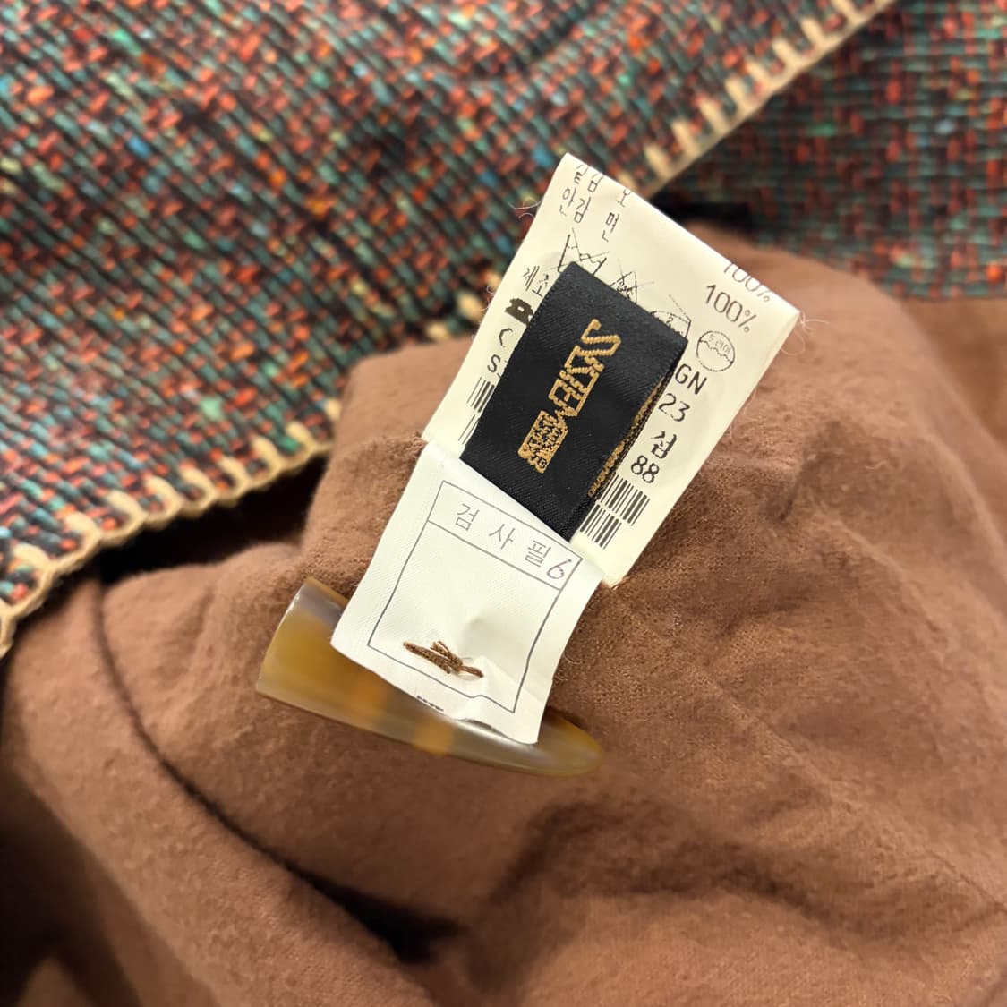 93s 시스템 빈티지 SYSTEM 트위드 체크 누빔 조끼 베스트 D870 상품이미지5