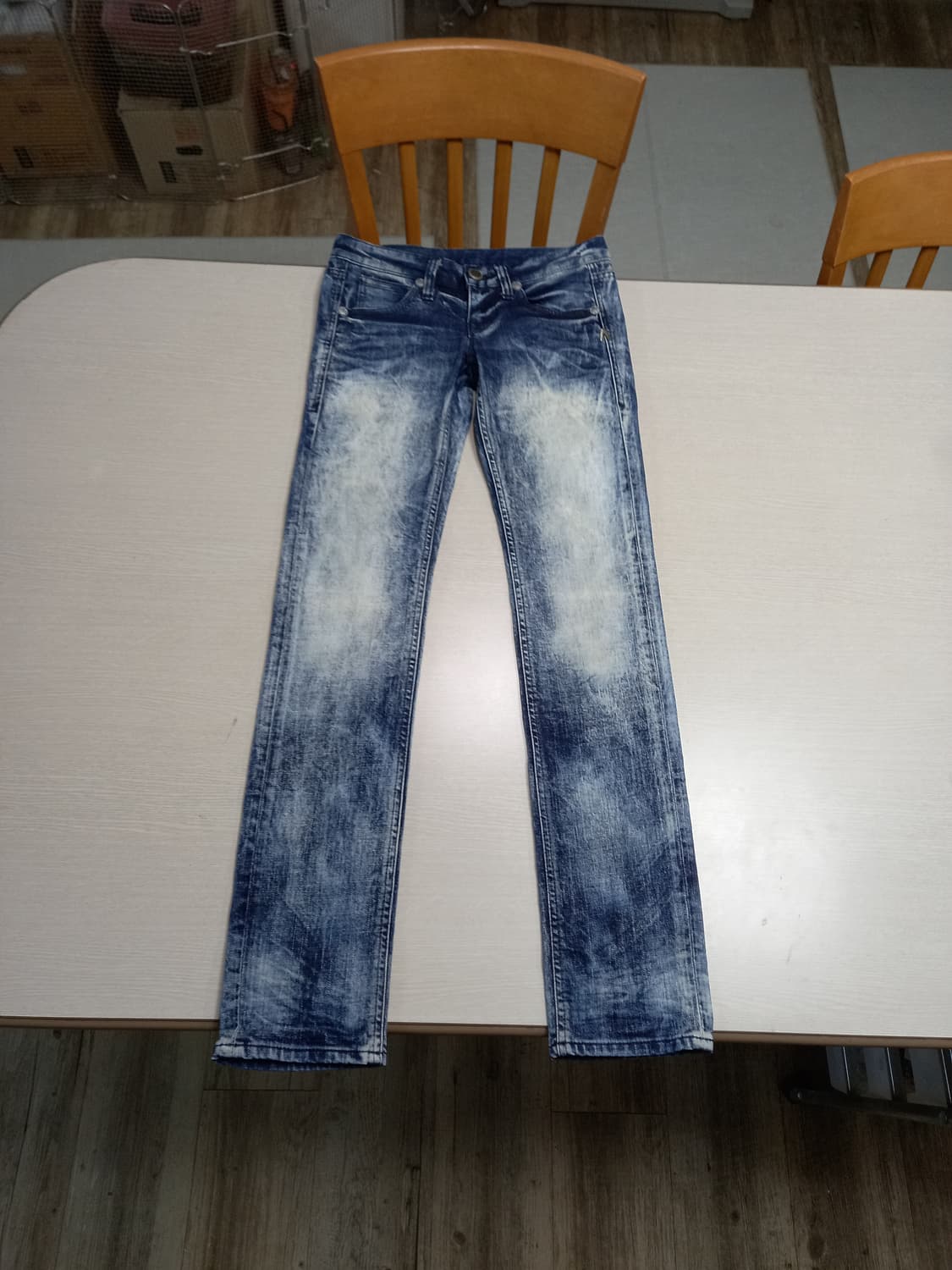 25 BUCKAROO 골반 워싱 스판 슬림일자진 25-300 상품이미지1