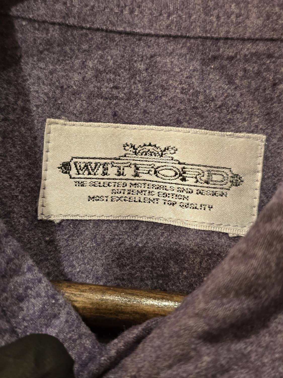 90s WITFORD Solid Flannel Work Shirt 상품이미지4