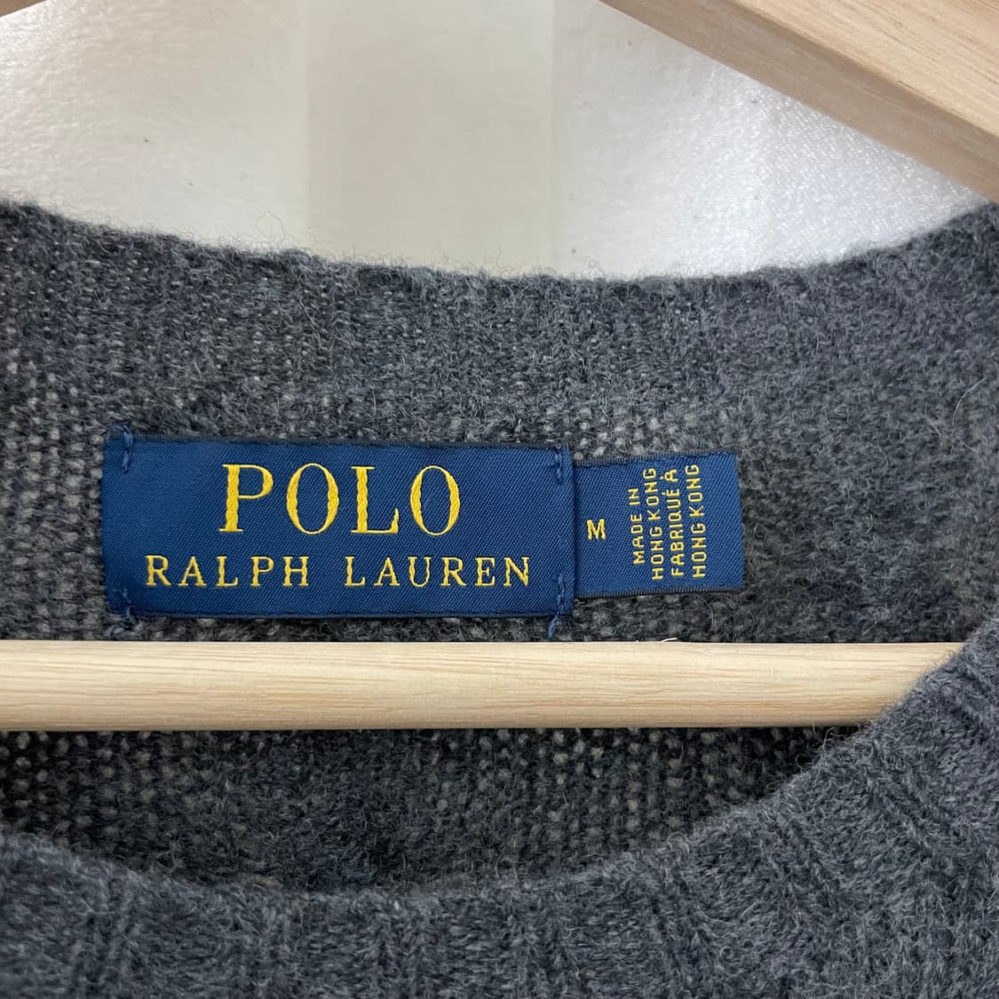 폴로 챠콜 꽈배기 니트 상품이미지5