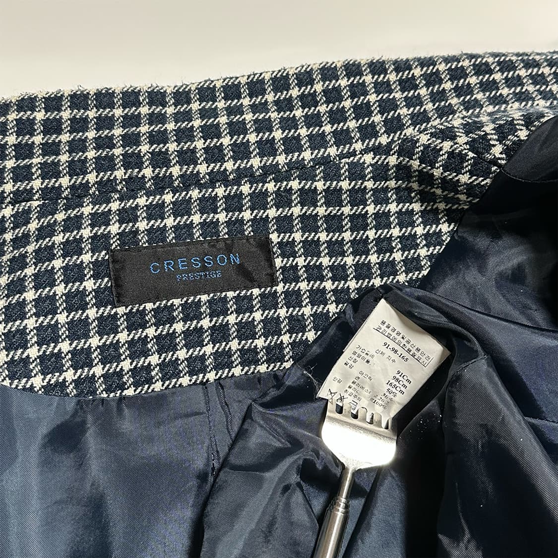크레송 체크 코트 상품이미지3
