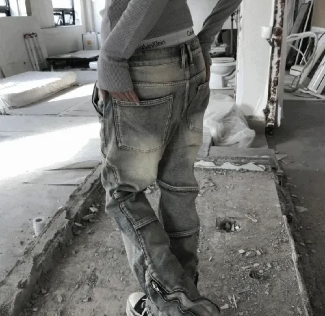 쿄이 GRIND ZIP CARGO PT BLUE m사이즈 상품이미지1