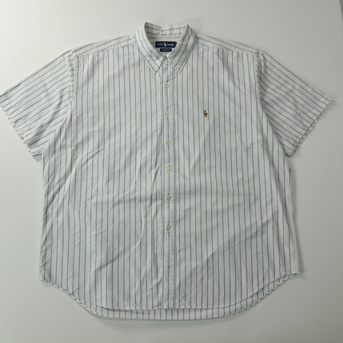 CK582 2XL 폴로 90s 프레피 스트라이프 반팔 셔츠 남방 상품이미지1
