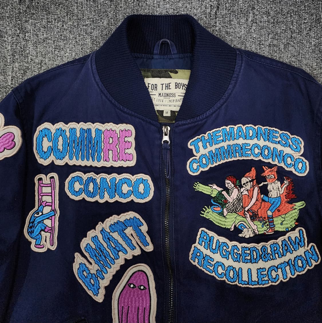 더 매드니스 빈티지 패치 스타디움 봄버 자켓 M 상품이미지4