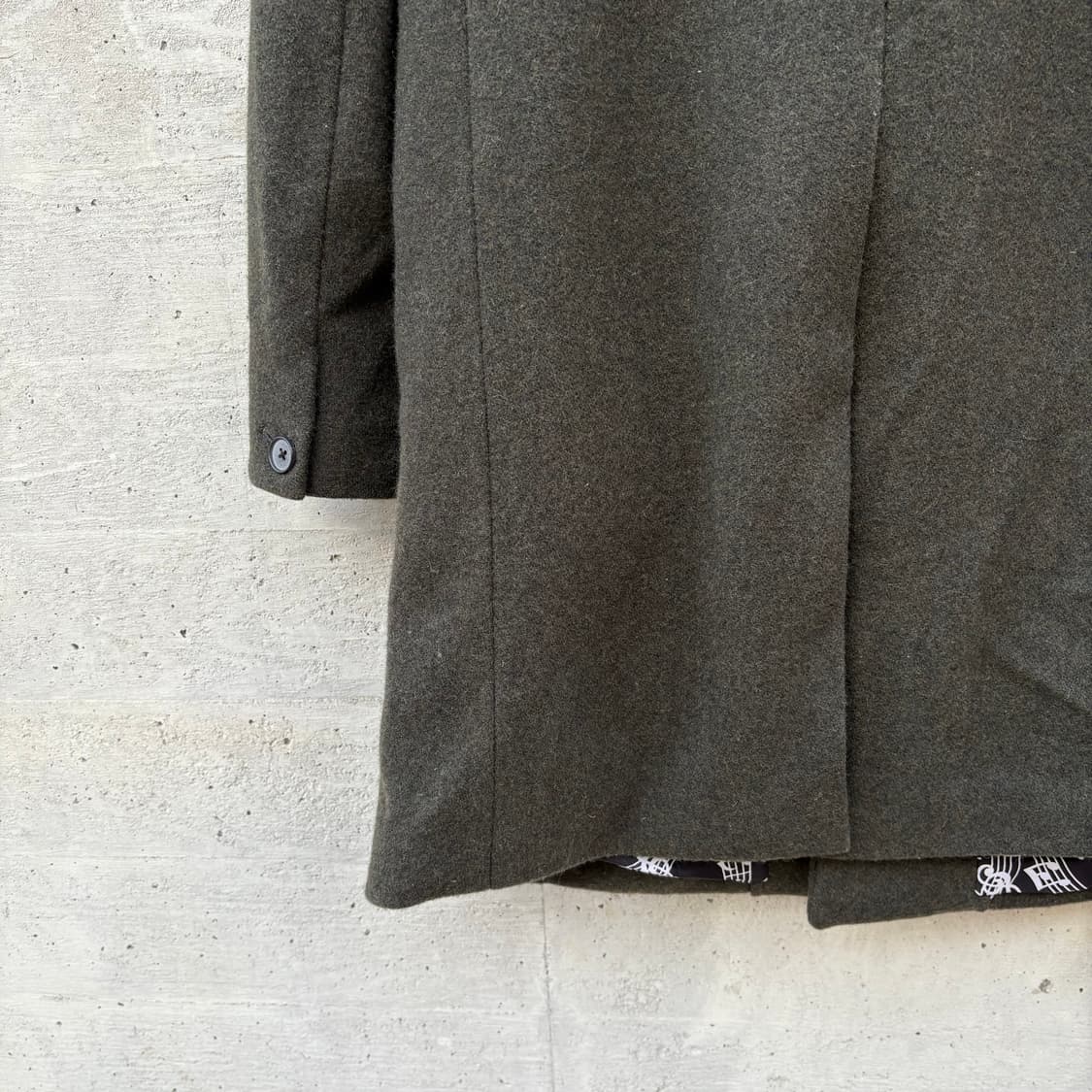 넘버나인 x 스튜디어스 비스포크 캐시미어 블렌드 모스그린 코트 상품이미지10