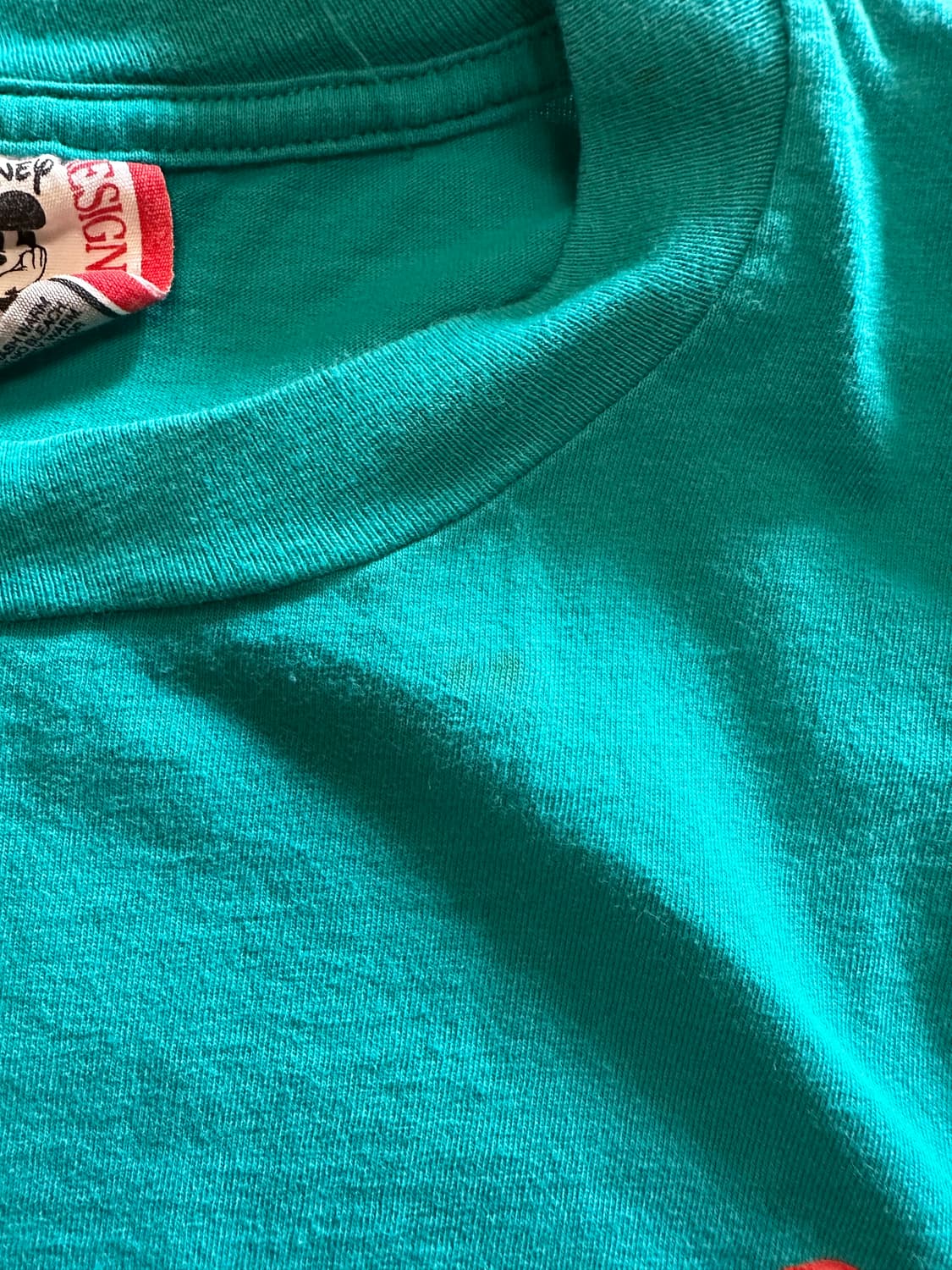 90s 디즈니 미키마우스 "그래피티 로고" 싱글스티치 - XL 상품이미지3