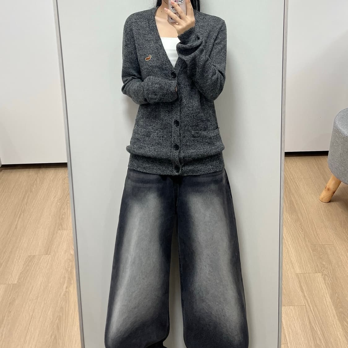 칼하트 오리로고 메리노울 가디건 상품이미지1