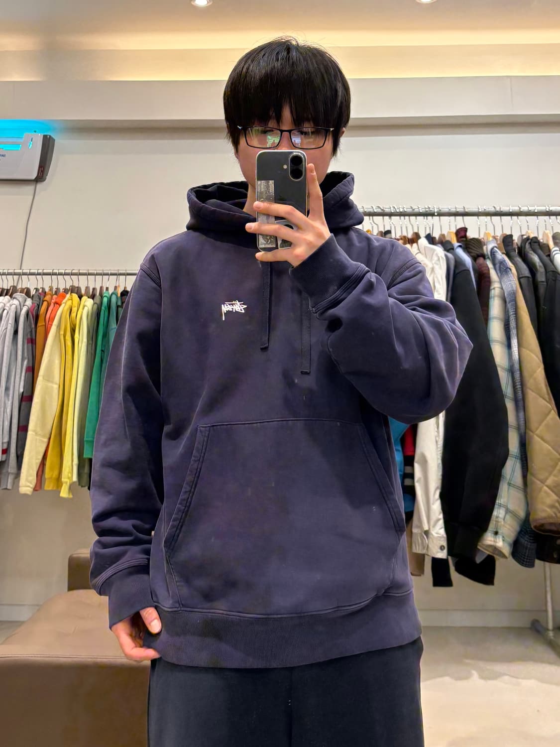 스투시 베이직 로고 자수 후드티 상품이미지7