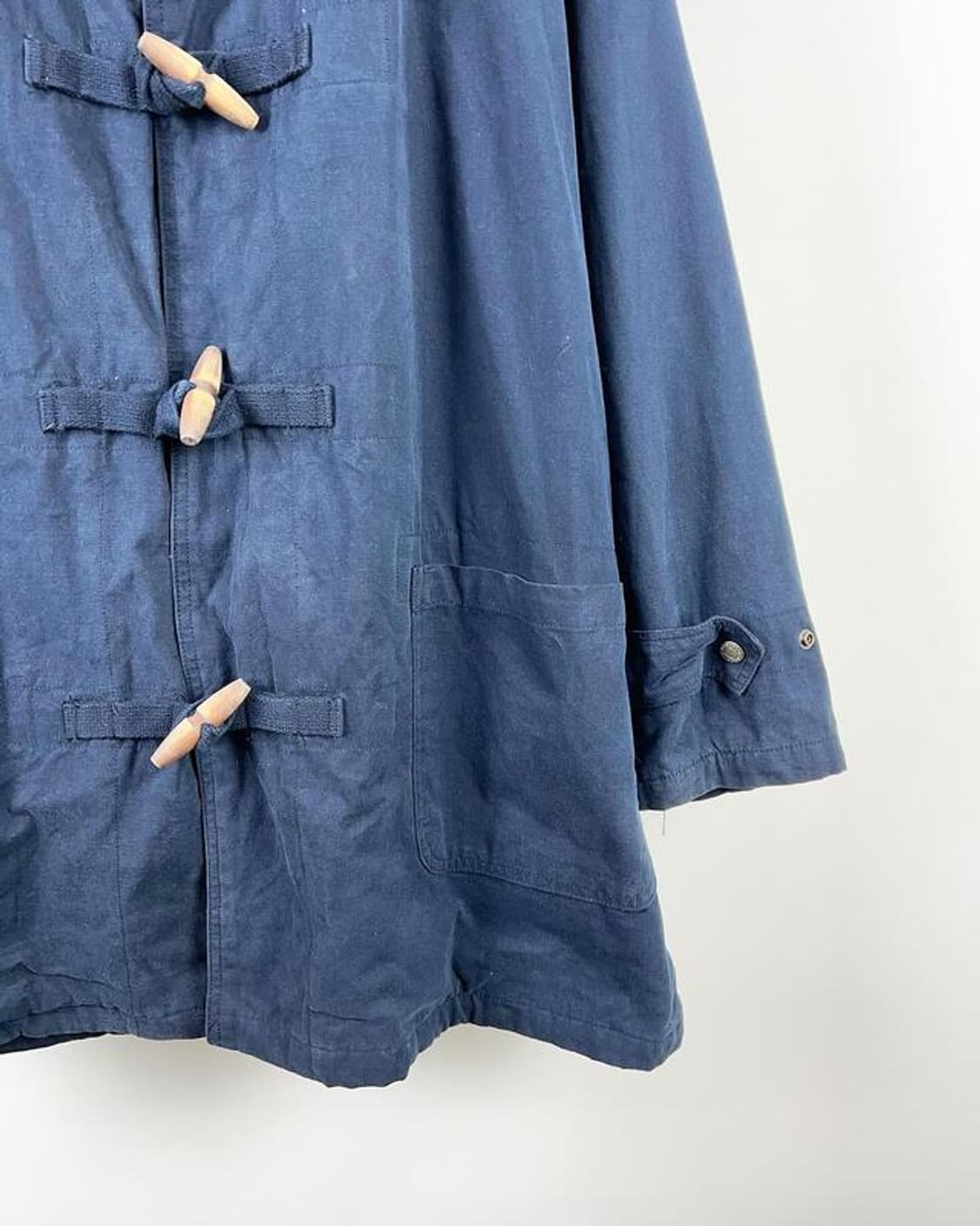 폴로 랄프로렌 네이비 포니로고 코튼 더플 코트. 상품이미지4