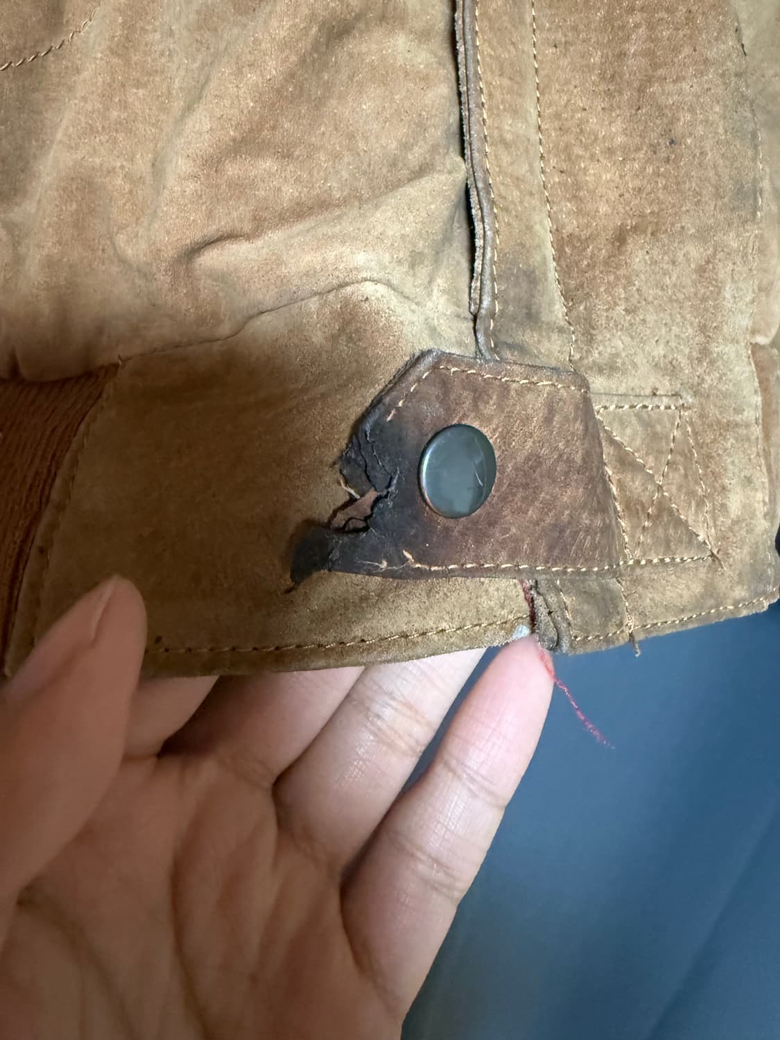 나바호 리얼레더 쉐르파 봄버자켓 상품이미지3