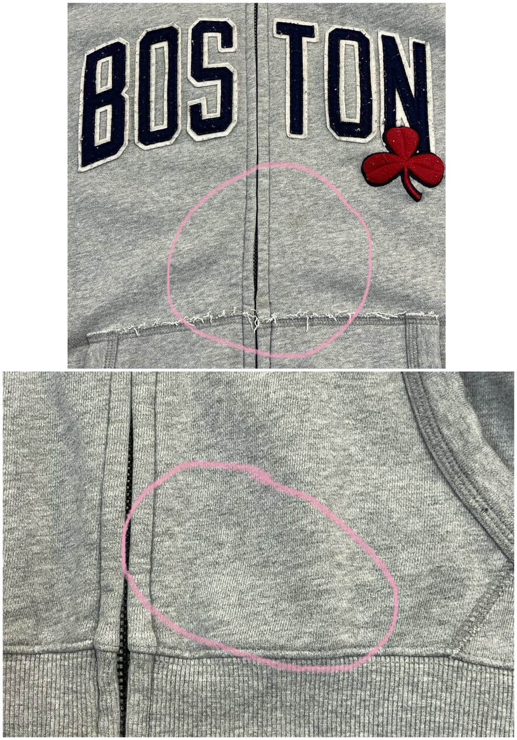NBA 보스턴 후드집업 그레이 L #csz2857 상품이미지6